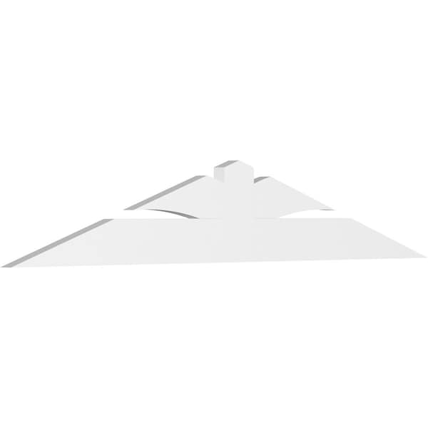 Ekena Millwork Richland Architectural Grade PVC Gable Bracket, 84"W x 14"H x 2"D x 6"F, 4/12 Pitch GBP084X14X0206RIC00 - main